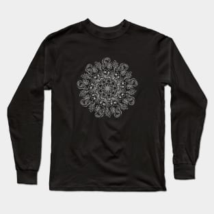 White dot mandala Long Sleeve T-Shirt